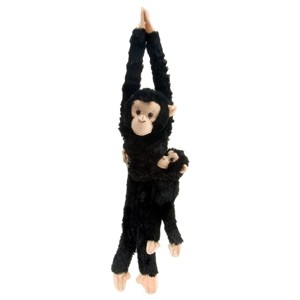 Wild Republic Hanging Monkey With Baby Chimpanzee Stuffed Animal, 20 Inches - 1 of 1
