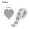 Unique Bargains Self-Adhesive Heart-Shaped Decorations Sticker for Envelope Wedding 500 Pcs - 2 of 4