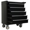 Lirago 5 Drawer Tool Chest Cabinet with Brake Wheels and Lock for Garage Workshop Storage Black - 2 of 4
