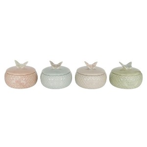 Transpac Ceramic Prayer Container with Lid Set of 4 Spring Home Decorations - 1 of 1