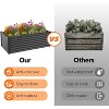 VINGLI 6x3x2ft Raised Garden Bed, Large Planter Garden Boxes Outdoor, Planter Raised Beds Kit for Gardening for Vegetables, Flowers, Herbs (Black) - 4 of 4
