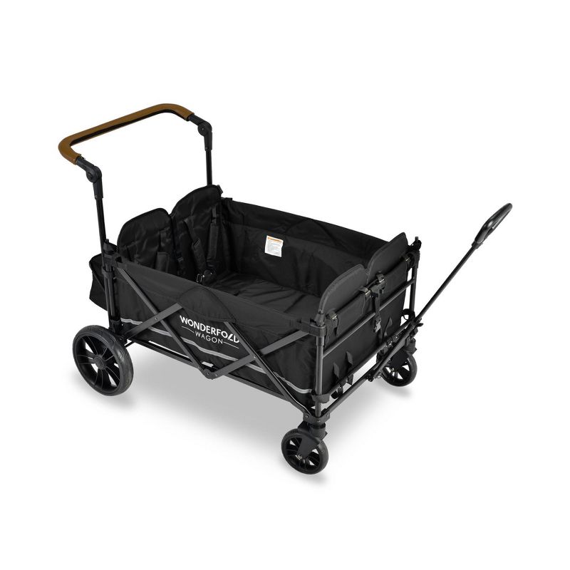 WONDERFOLD X4 Push and Pull 4 Seater Wagon Stroller - Black, 4 of 6