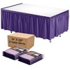 Crown Display 6 pack Disposable Plastic Tableskirts - 29" x 14 Ft ruffled Table Skirt with Adhesive Strip - 6 Count - 3 of 4