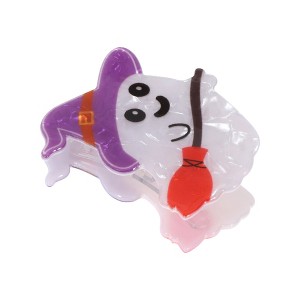 Unique Bargains Women's Halloween Witch Ghost Claw Clip White Purple 1 Pc - 1 of 4