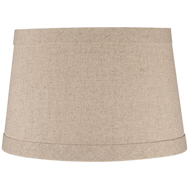 Springcrest Collection Set of 2 Hardback Drum Lamp Shades Natural Small 10" Top x 12" Bottom x 8" High Spider with Replacement Harp and Finial Fitting, 3 of 8