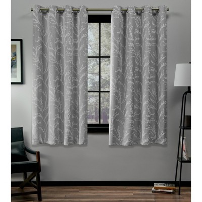 Kilberry Woven Blackout Grommet Top Window Curtain Panel Pair Exclusive Home