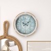 Metal Wall Clock with Rope Accents - Olivia & May - 3 of 4