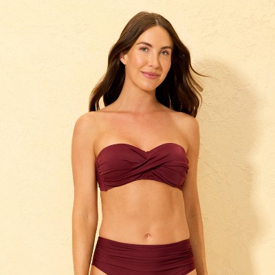 Women's Twist-Front Bandeau Bikini Top - Shade & Shore™