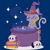 Boy's Design By Humans Halloween Kitty Cauldron By machmigo T-Shirt - 2 of 2