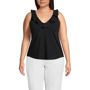 Lands' End Women's Plus Size Lightweight Jersey Tank Top - 1 of 3