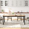 Jojoka Industrial Dining Table for 8, Wooden Long Dinner Table , Kitchen Table with Sturdy Metal Legs for Dining Room Home Office Living Room - 4 of 4