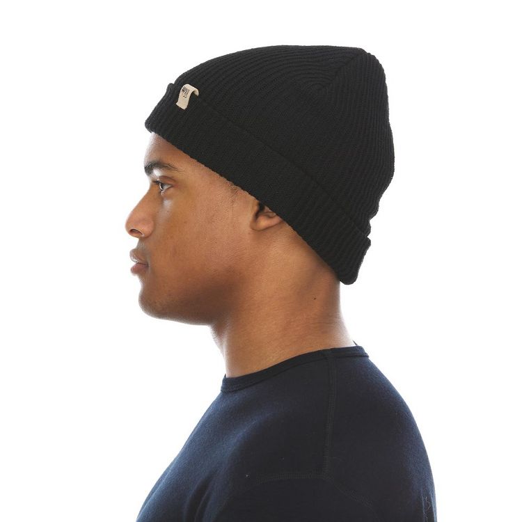 Minus33 Merino Wool Midweight - Everyday Rib Knit Beanie 100% Merino Wool Black, 4 of 15
