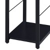 GlasFlength Desks Metal Frame Rustic Computer Desk Gaming Desk Home Office Desk Simple Design for Small Spaces, Black, 47.5"*19.5"*28.5" - 4 of 4