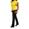Women's Trim detailed neck suede top - voy - 3 of 3