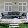 WestinTrends Avalon Outdoor 6-Piece Modular Sectional Patio Furniture Sofa Set, Navy Blue/Gray - 2 of 4