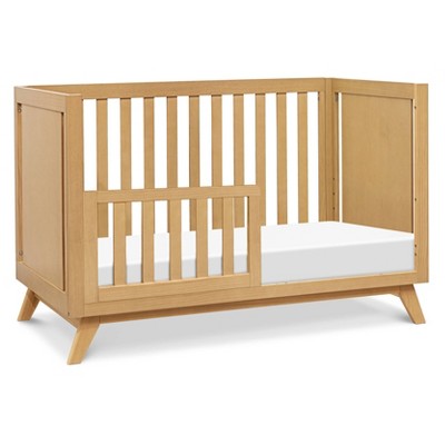 Honey Wood 3-in-1 Convertible Crib with Flared Legs