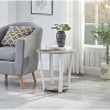 NicBex Modern Wood Texture Storage End Table with Black Metal Base,Natural Side Table,Coffee Table for Bedroom,Living Room - 2 of 4