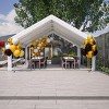 1pc 20x20FT Outdoor Party Tent, White PE Fabric Canopy with Metal Frame, Removable Sidewalls & Storage Bags for Events and Weddings - Coolbibila - 2 of 4
