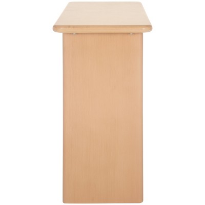 Natural Wood and Metal Rectangle Hallway Table