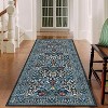 TackView Washable Kitchen Runner Rug, Floral 2x6 Rug for Hallway Non Slip Stain Resistant, Ultra-Thin Boho Soft Hallway Rug - 2 of 4