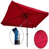 Okak 10 x 6.5ft Outdoor Patio Waterproof Umbrella with Push Button Tilt Market Table Umbrella with Crank Rectangular for Pool Deck Garden - 3 of 4