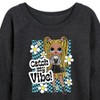Women's - LOL Surprise! - Catch My Vibe Lightweight French Terry Wide Neck Long Sleeve Shirt - 2 of 4