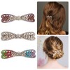 Unique Bargains Women's Sparkly Rhinestones Hair Clips 3 Pcs - 2 of 4