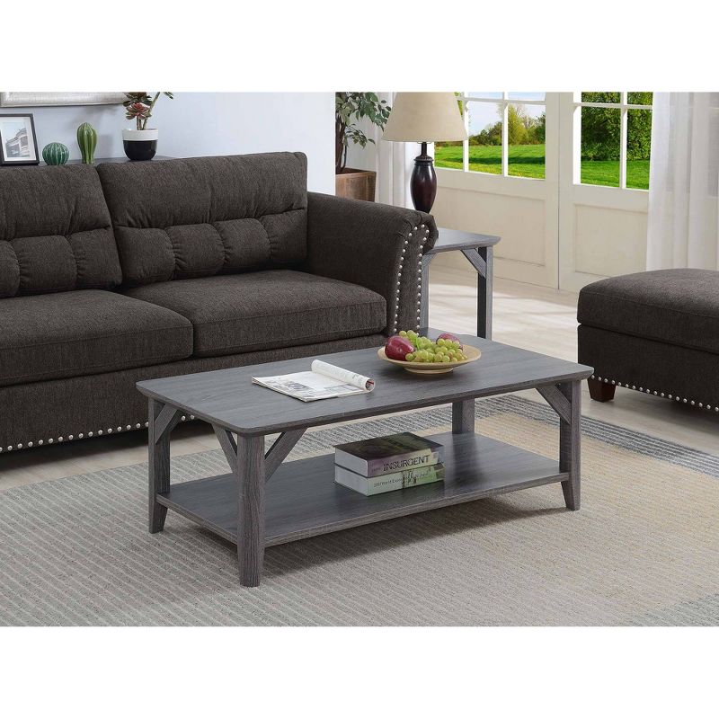 Winston Coffee Table Weathered Gray - Breighton Home, 3 of 5