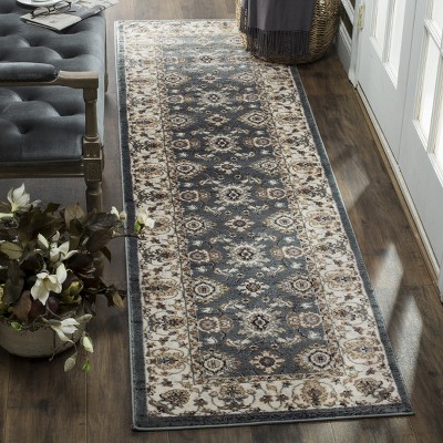 Teal and Cream Synthetic Hand-knotted Reversible Area Rug