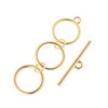 John Bead Must Have Findings Metal Gold 6mm 3 Ring Toggle Clasp, 3-Set - 2 of 4