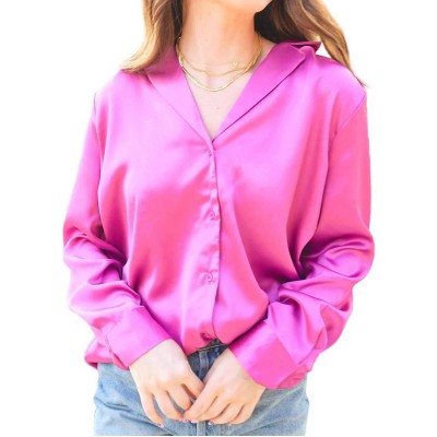 Women's Classic Satin Shirt - 2.7 AUGUST APPAREL