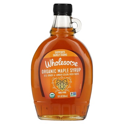 Wholesome Sweeteners Organic Maple Syrup, Amber, 12 Fl Oz (355 Ml ...