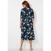 Catherines Women's Plus Size Easy Faux Wrap Dress - 3 of 4