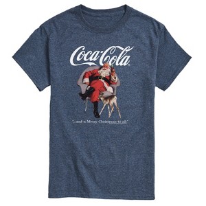 Men's - Coca Cola - Sitting Santa Short Sleeve Graphic T-Shirt - 1 of 4
