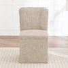 Okak Modern Style Wooden Armless Dining Chairs for Kitchen Dining Room,Upholstered Linen Seating Dining Chair Set of 2 - 4 of 4