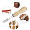 Unique Bargains Leather Edge Beveler with 2 Side Whetstone Polishing Compound 4 Pcs - 4 of 4
