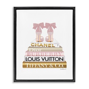 Stupell Industries Pink Gold Heels Bookstack, 25" x 31" - 1 of 4