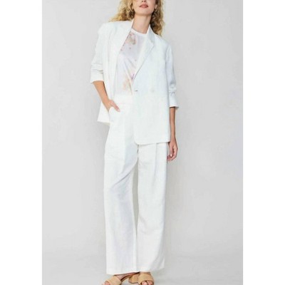 Women's Oversized Double Breasted Linen Jacket - current air