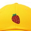 Dalix Strawberry Embroidered Cotton Dad Hat Fruit Adjustable Casual Baseball Cap Nature Womens - 2 of 4