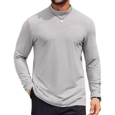 COOFANDY Mens Mock Turtleneck Long Sleeve Shirts Casual Basic T