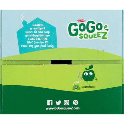 GoGo squeeZ Applesauce, Variety Apple/Peach/GIMME 5 - 3.2oz/20ct