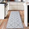 Machine Washable Modern Bedroom Area Rug Floral Large Area Rug Non Slip Throw Ultra Thin Stain Resistant Carpet for Living Room - 2 of 4