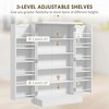 Resenkos Freestanding Kitchen Pantry, Kitchen Storage Cabinet with 5-Tier Shelf, 12 Spice Racks, Adjustable Shelves, White - 3 of 4