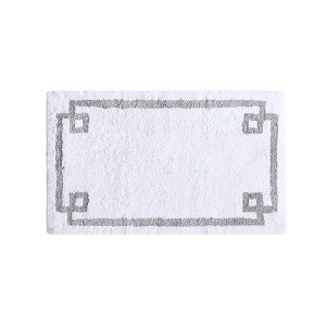 Gracie Mills Tiffany Bordered Medium Pile Tufted Cotton Bath Rug - 1 of 4