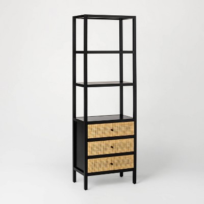 threshold carson 5 shelf bookcase with doors