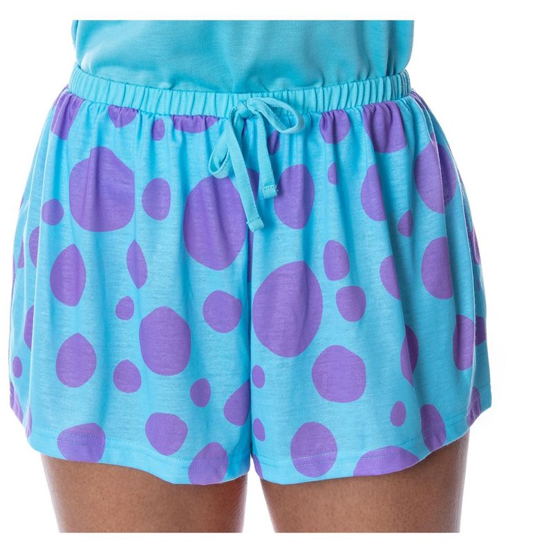 Disney Women's Monsters Inc. Sulley Shirt Top and Sleep Shorts Pajama Set Sulley, 4 of 6