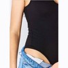 Women's Ribbed Solid Knit Tank Bodysuit Top - VERY J - 3 of 3