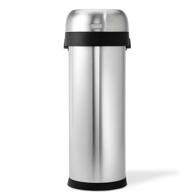 Slim Stainless Steel 13 Gallon Open Top Trash Can
