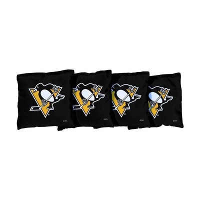 NHL Pittsburgh Penguins Corn-Filled Cornhole Bags Black - 4pk