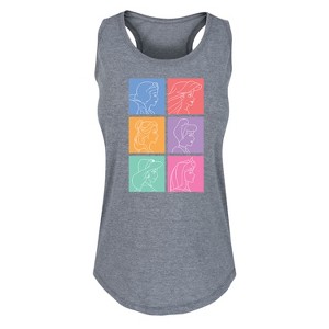 Women's - Disney Princess - Princess Grid Graphic Racerback Tank - 1 of 4